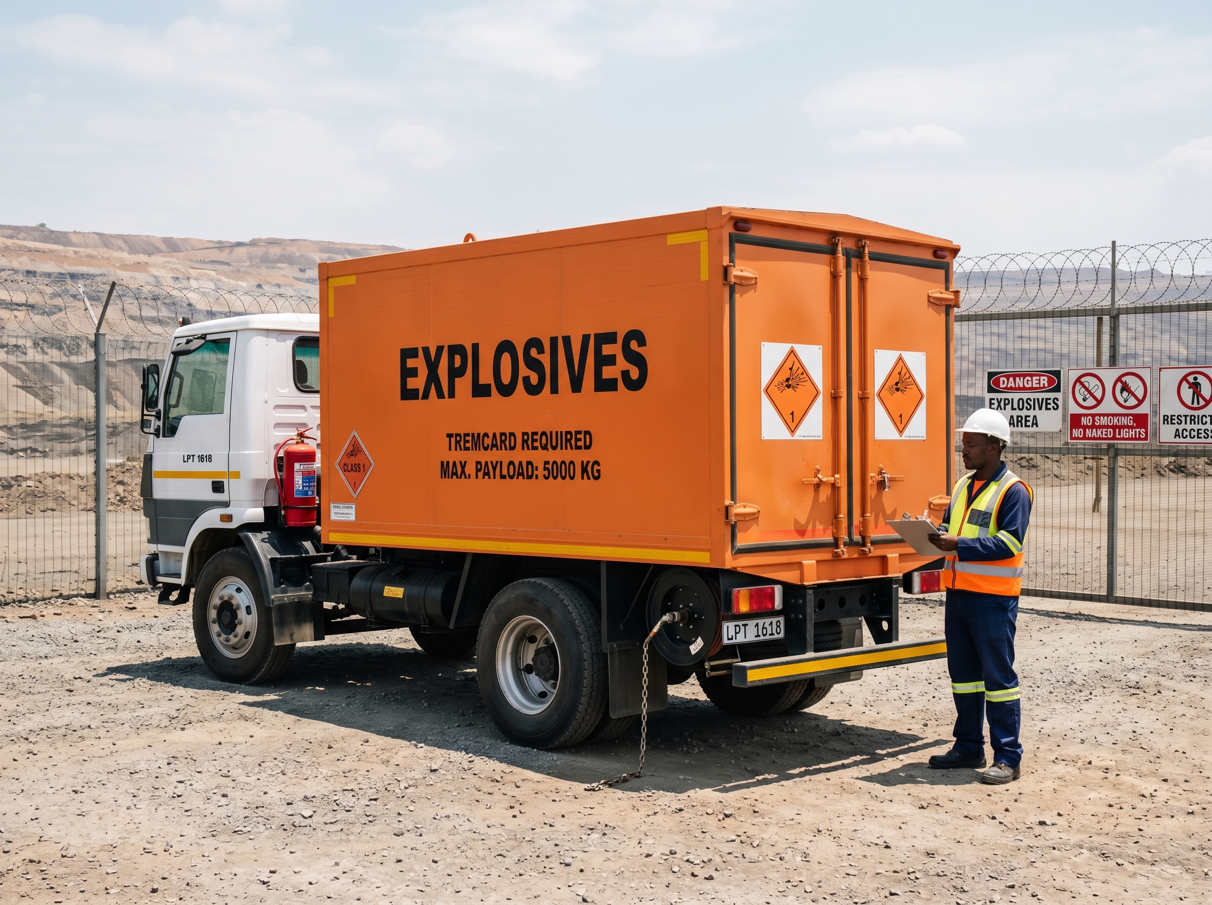 Licensed explosives transport and logistics